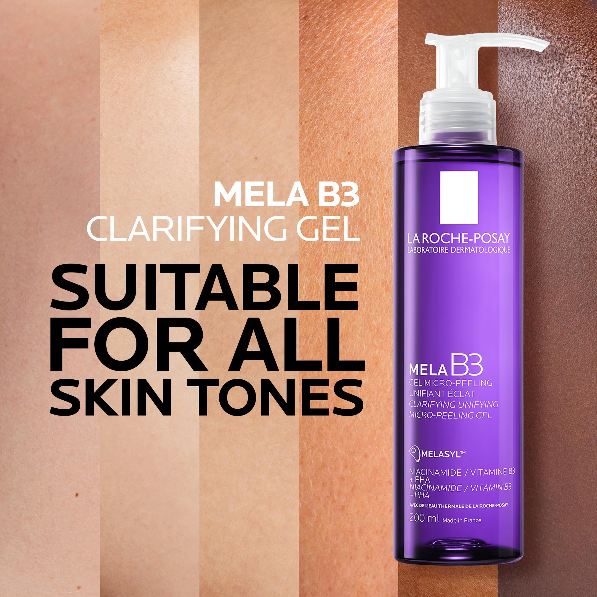 La Roche-Posay Purifying Face Wash, Mela B3 Anti-Aging Micro-Peeling Facial Cleanser with Melasyl & Niacinamide, Purifies & Cleanses Skin without Drying. Dermatologist Recommended, 200mL 🍁 All In One Marketplace Canada