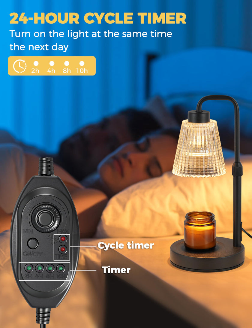 GODONLIF Candle Warmer Lamp with Timer Dimmable, Birthday Gifts for Women Mom, Home Decor Living Room Bedroom Decor, Wax Melt Warmer for Jar Candles with 2 Bulbs 🍁 All In One Marketplace Canada