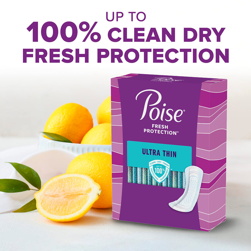 Poise Ultra Thin Incontinence Pads & Postpartum Incontinence Pads, 5 Drop Maximum Absorbency, Long Length, 60 Count 🍁 All In One Marketplace Canada