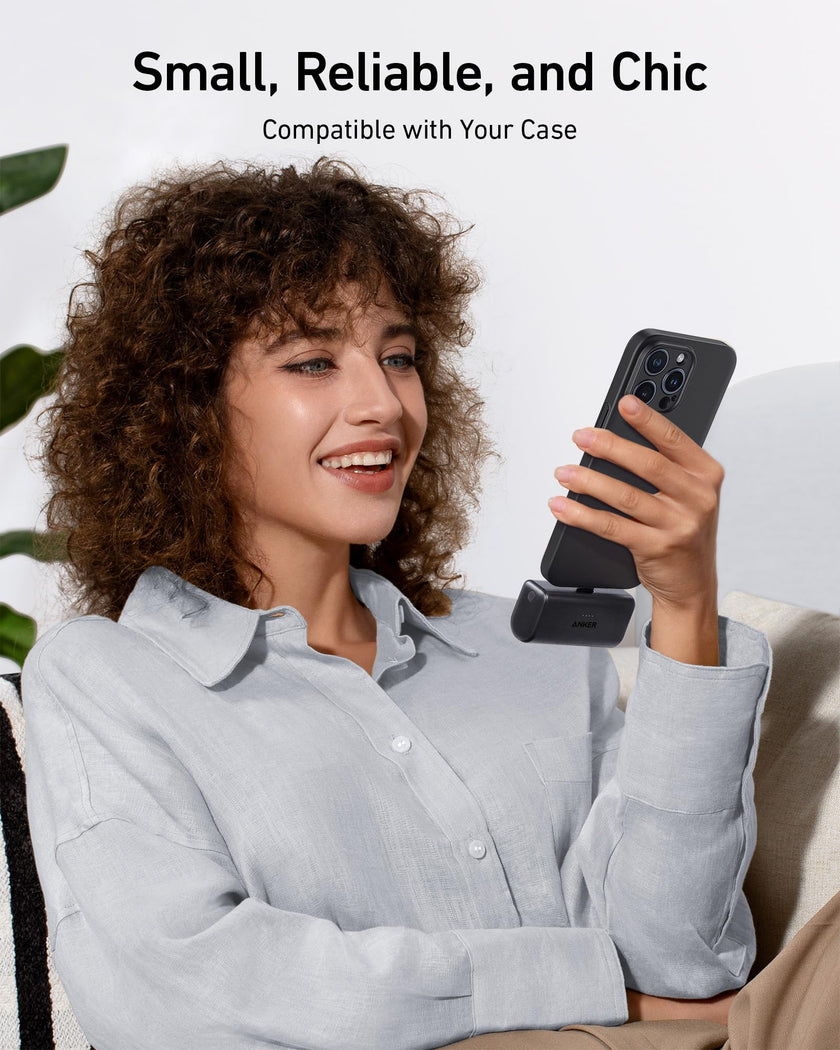 Anker Nano Power Bank with Built-in Foldable USB-C Connector, 5,000mAh Portable Charger 22.5W, for iPhone 15/15 Plus/15 Pro/15 Pro Max, Samsung S22/23 Series, Huawei, iPad Pro/Air, AirPods, and More 🍁 All In One Marketplace Canada
