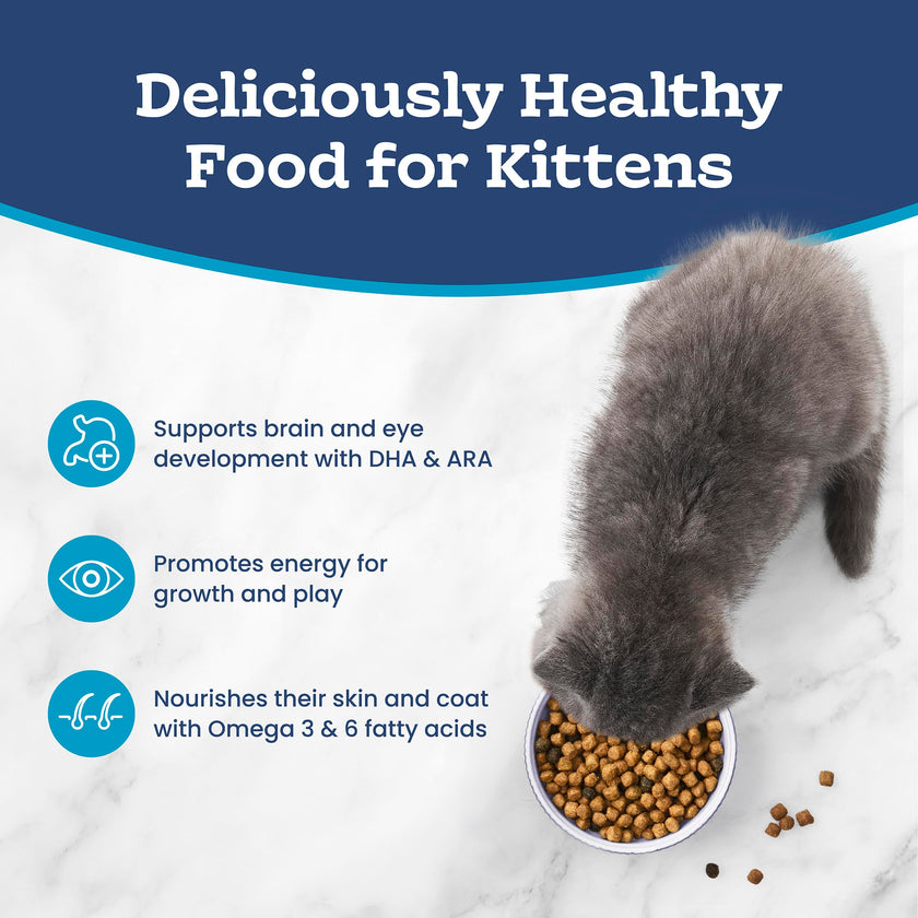 Blue Buffalo Tastefuls Chicken & Brown Rice Recipe Dry Cat Food for Kittens 2–12 Months, Real Chicken First, Deliciously Healthy Natural Kitten Food with DHA, Taurine, and Natural Ingredients, 3.1kg 🍁 All In One Marketplace Canada
