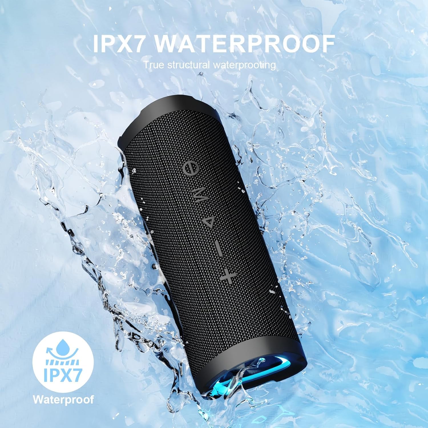 Bluetooth Speaker,Vanzon V40 Portable Wireless Bluetooth Speaker with IPX7 Waterproof, 24W HiFi Stereo Sound,24H Playtime, LED Lights and TWS Dual Pairing, Suitable for Home Outdoors Travel,Great Gift 🍁 All In One Marketplace Canada