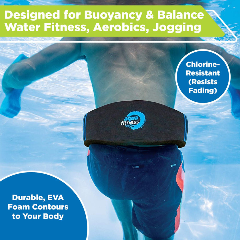 New Aqua Water Fitness Deluxe Flotation Belt – Adult Aquatic Swim Belt for Water Aerobics and Other Pool Exercise – Black/Blue 🍁 All In One Marketplace Canada