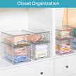Vtopmart 4 Pack Large Stackable Storage Drawers,Clear Acrylic Drawer Organizers with Handles, Easily Assemble for Bathroom,Kitchen Undersink,Cabinet,Closet,Makeup,Pantry Organization and Storage 🍁 All In One Marketplace Canada