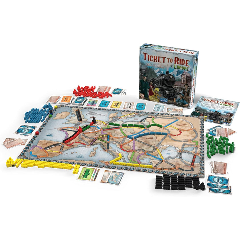 Ticket to Ride Europe Board Game | Family Board Game | Board Game for Adults and Family | Train Game | Ages 8+ | For 2 to 5 players | Average Playtime 30-60 minutes | Made by Days of Wonder 🍁 All In One Marketplace Canada