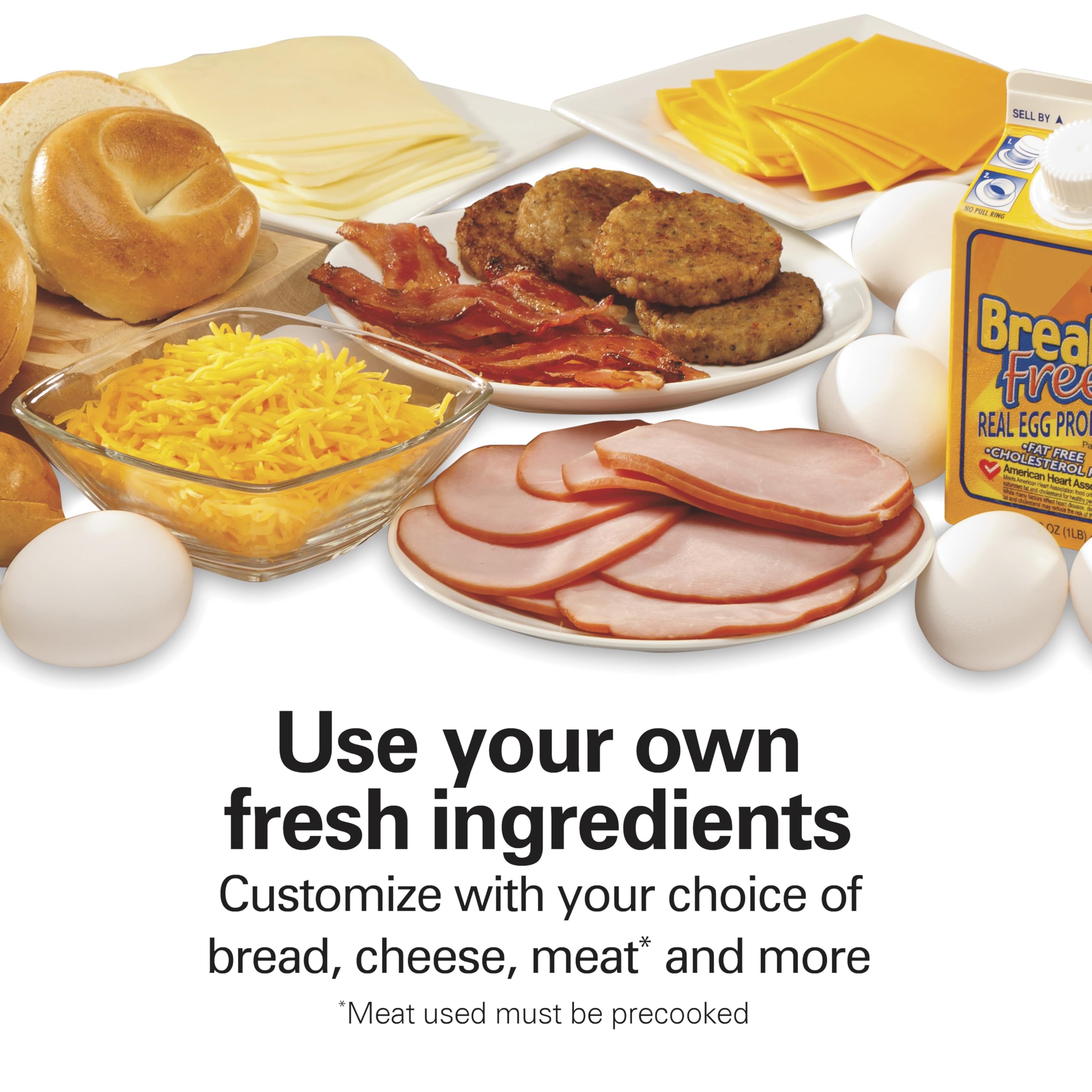 Hamilton Beach Dual Breakfast Sandwich Maker with Audible Timer, Ready in 5 Minutes, Removable Dishwasher Safe PFAS-Free Non-Stick Egg Cooker Ring, Silver (25490MNC) 🍁 All In One Marketplace Canada