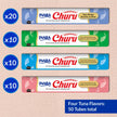 INABA Churu Cat Treats, Grain-Free, Lickable, Squeezable Creamy Purée Cat Treat/Topper with Vitamin E & Taurine, 0.5 Ounces Each Tube - 50 Tubes (Pack of 1) Tuna Variety 🍁 All In One Marketplace Canada