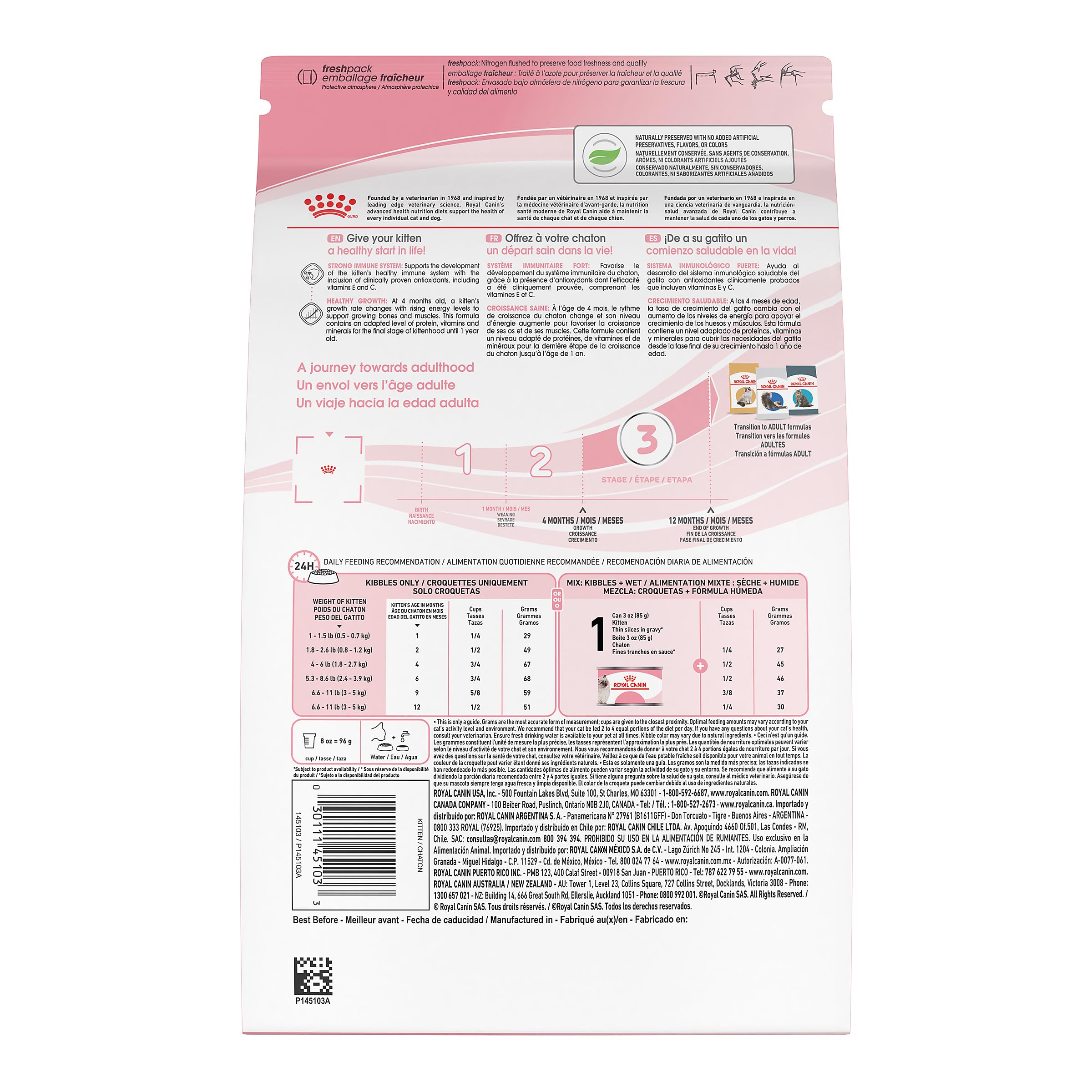 Royal Canin Feline Health Nutrition Dry Kitten Food, Supports Digestive Health, Immune Support and Healthy Energy, 3 lb Bag 🍁 All In One Marketplace Canada