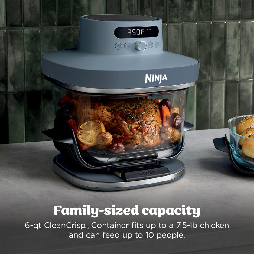 Ninja Crispi Pro 6-in-1 Glass Air Fryer | 6qt & 2.5qt Glass Containers with Storage Lids | Non-Toxic | Meal Prep, Microwave, Freezer & Dishwasher Safe | Air Fry, Bake & More | Cyberspace | AS101CCY 🍁 All In One Marketplace Canada