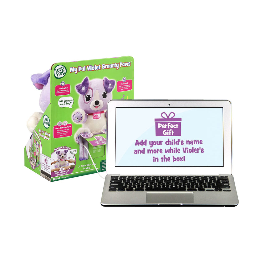 LeapFrog My Pal Violet Smarty Paws, Infant Plush Toy with Personalization, Music and lullabies, Learning Content for Baby to Toddler, English Version 🍁 All In One Marketplace Canada