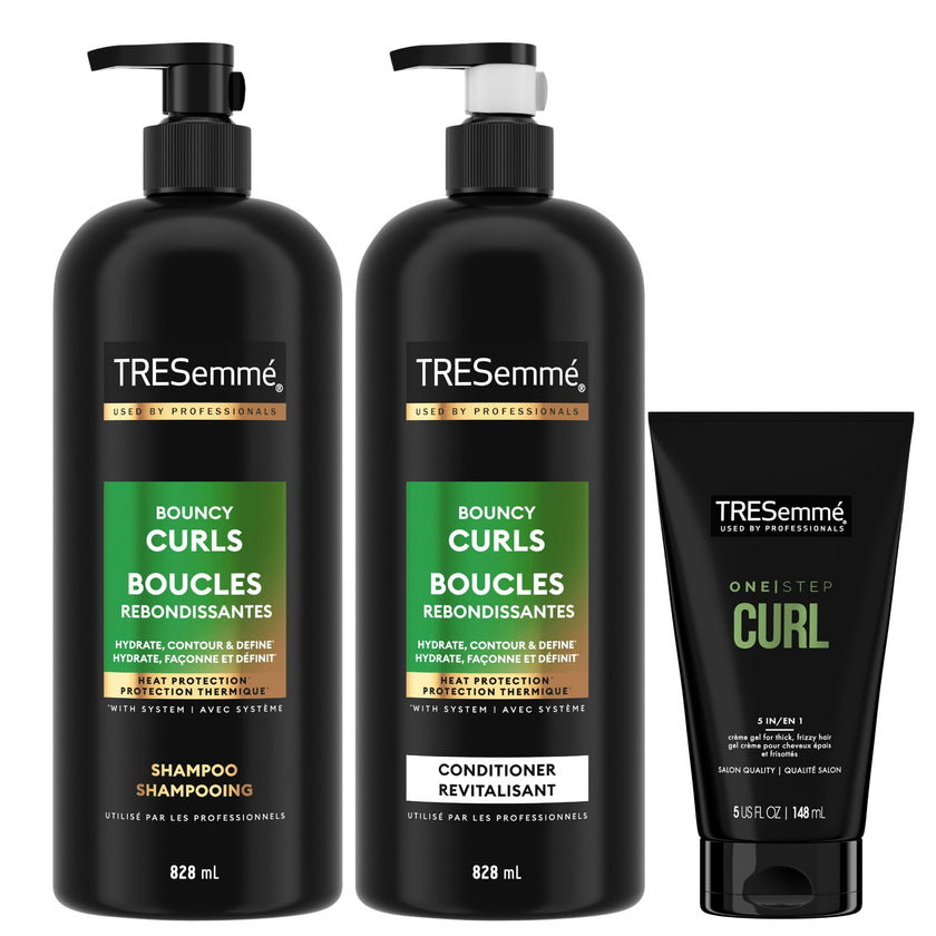 TRESemmé Bouncy Curls Shampoo, Conditioner & 5N1 Curl Crème Gel Set, 3-Pack 🍁 All In One Marketplace Canada