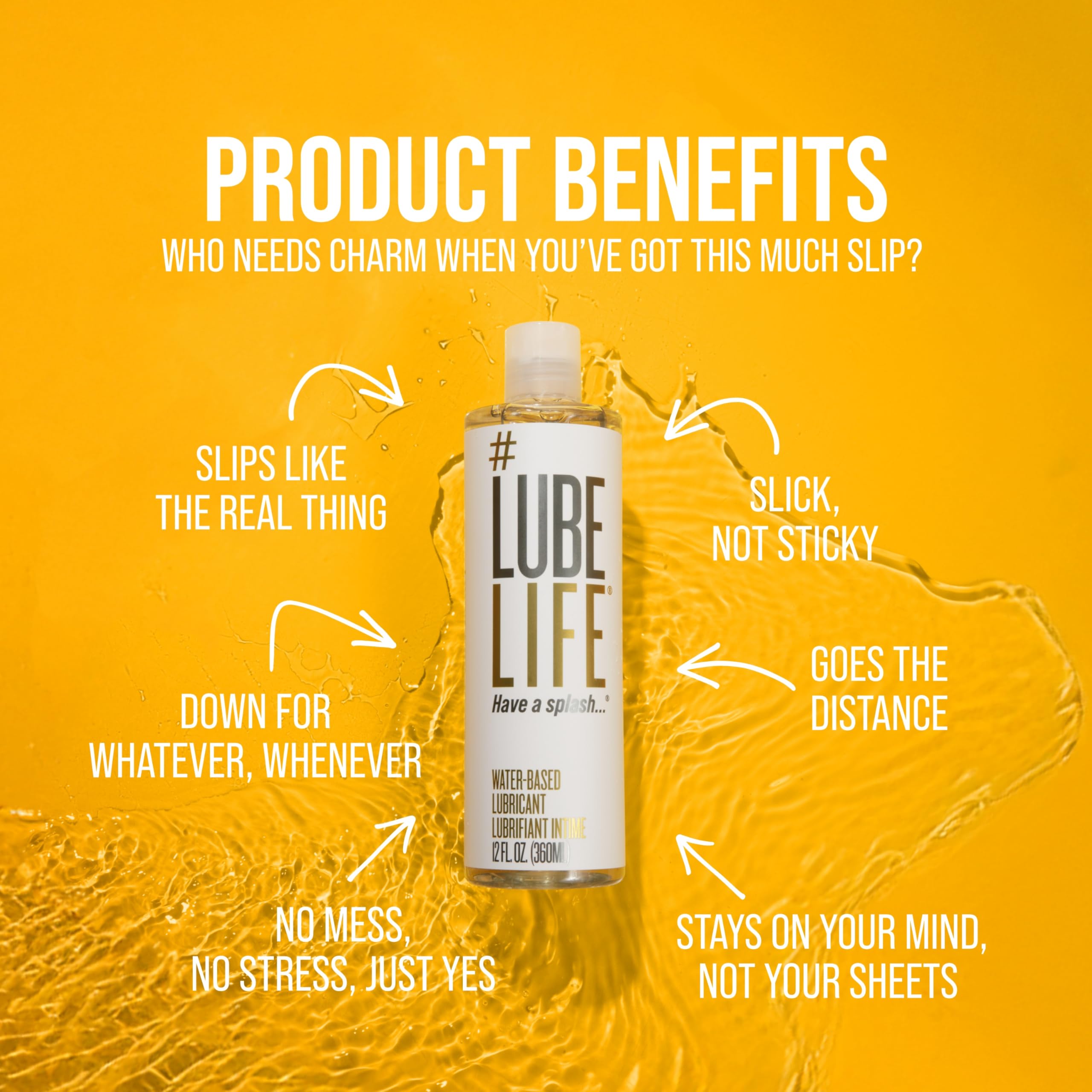 Lube Life Water-Based Personal Lubricant, Lube for Men, Women and Couples, Non-Staining, 12 Fl Oz (360 mL) 🍁 All In One Marketplace Canada