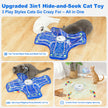 Qraxond Interactive Cat Toys for Indoor Cats,[Newly Upgraded] Rechargeable Touch Activated Hide and Seek Kitten Toy with Fluttering (Blue Cover Cloth Toy) 🍁 All In One Marketplace Canada