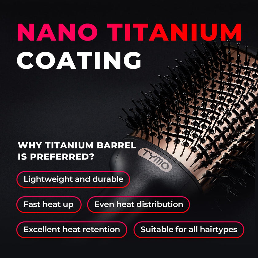 TYMO Hair Dryer Brush Blow Dryer Brush in One, 4 in 1 Ionic Hairdryer and Styler Volumizer with Oval Titanium Barrel, Hot Air Straightener for Smooth Frizz-Free Blowout, Gold 🍁 All In One Marketplace Canada