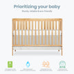 Dream On Me Synergy 5-in-1 Convertible Crib in Natural, Greenguard Gold Certified, BSA Certified, 3 Mattress Height Settings, Classic Nursery Furniture 🍁 All In One Marketplace Canada