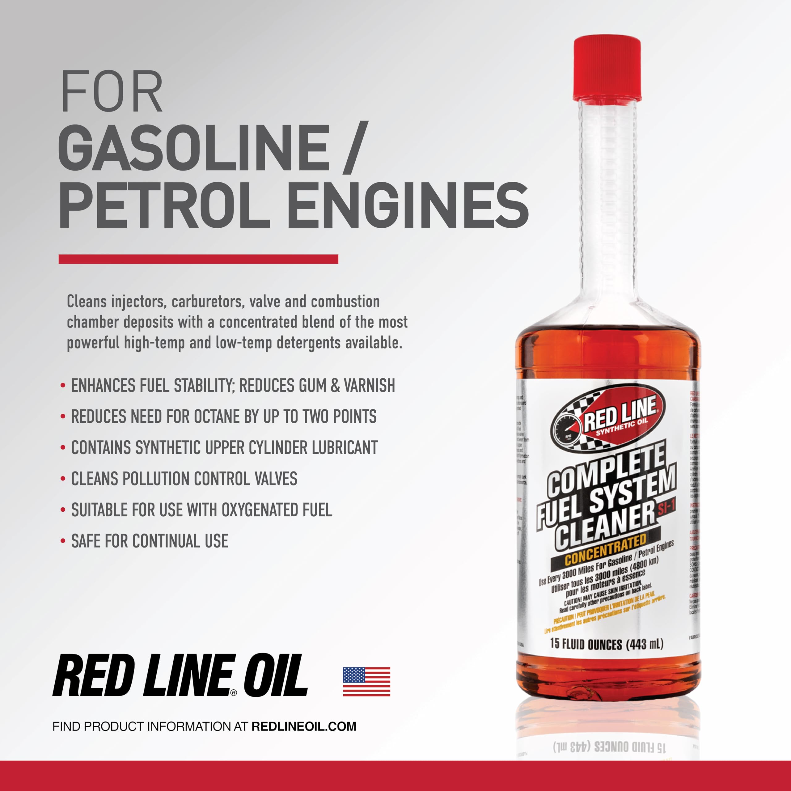 Red Line 60103 Complete SI-1 Fuel System Cleaner, 15 Ounce, 1 Bottle 🍁 All In One Marketplace Canada