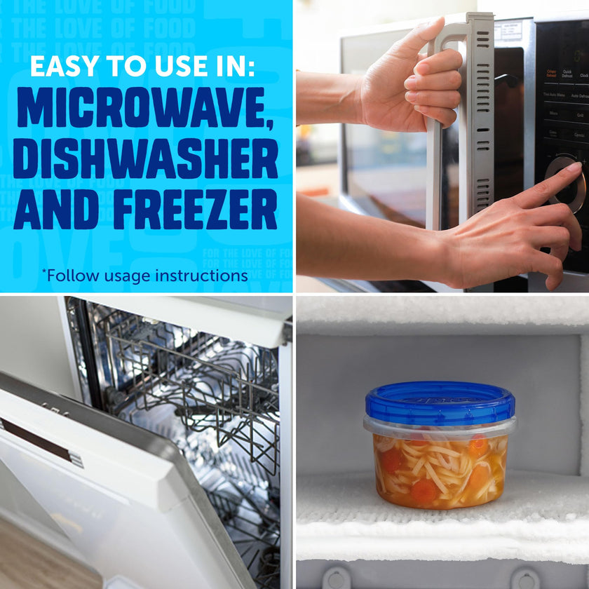Ziploc Twist N Loc Reusable Containers, Leak-Proof Lid, Keeps Food Fresh, BPA Free, Microwave, Freezer and Dishwasher Safe Food Storage for Lunch and Leftovers, 9 Containers, 2 Cup Capacity 🍁 All In One Marketplace Canada