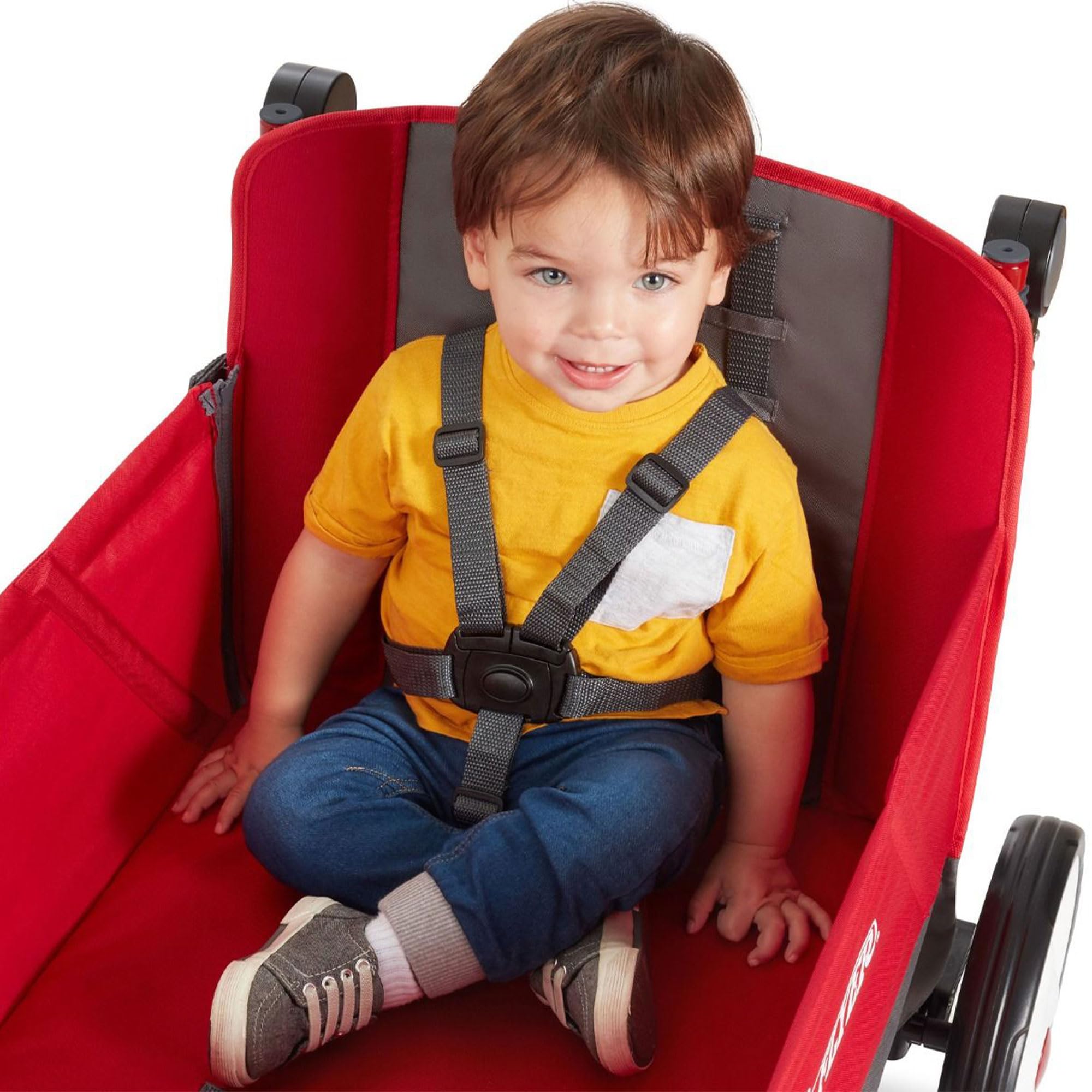 Radio Flyer Wagon for Kids, Baby Stroller, Outside Toys for Toddlers 1-3, Rolling Cart, Beach Cart with Wheels, Convertible Stroller Wagon for Kids Ages 1+ Years, Red 🍁 All In One Marketplace Canada