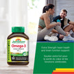 Jamieson Extra Strength Omega-3 700 mg, No Fishy Aftertaste, Supports Heart, Brain, and Eye Health, Arthritis Support. With EPA and DHA, Non-GMO, Gluten-Free, 100 Softgels, Proudly Canadian 🍁 All In One Marketplace Canada