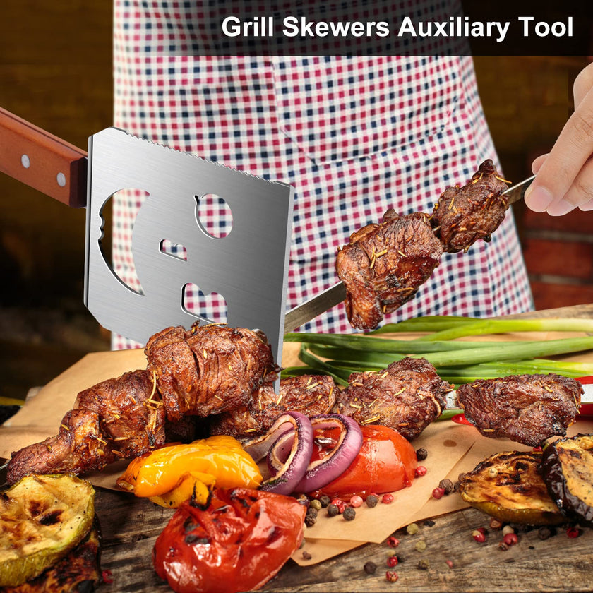 BBQ Accessories for Grill, 7 in 1 Grill Spatula with Fork,17 Inch Barbecue Tools, Dad Gifts, Gifts for Men, Dad, Husband 🍁 All In One Marketplace Canada