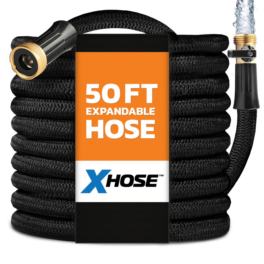 XHOSE PRO Expandable Garden Hose 50ft Water Hose with Brass Fittings, Flexible, Expanding and Retractable, Lightweight 50 Ft Hose, Tuyau Arrosage - 2026 Model 🍁 All In One Marketplace Canada