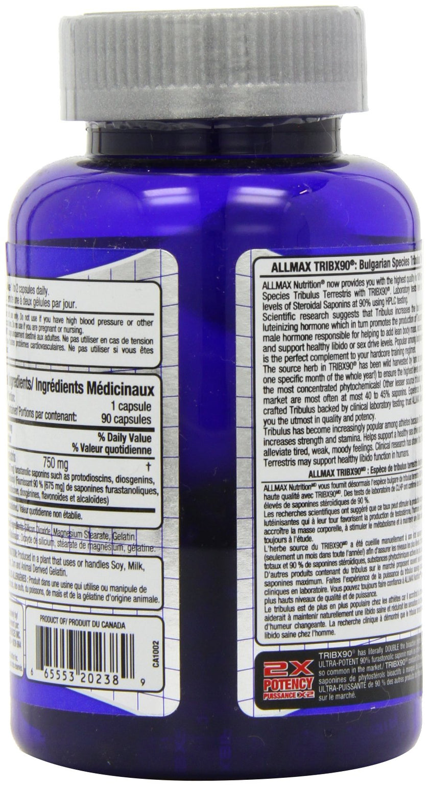 ALLMAX TribX90 Testosterone Booster Capsules, 90 Count 🍁 All In One Marketplace Canada