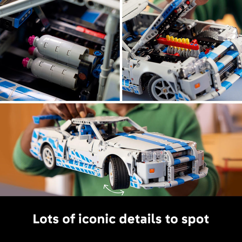 LEGO Technic 2 Fast 2 Furious Nissan Skyline GT-R (R34) Car - DIY Kit and Building Set for Adults - Collectible Model Street Racer with Drift Function - Gift for Car Enthusiasts and Movie Fans - 42210 🍁 All In One Marketplace Canada
