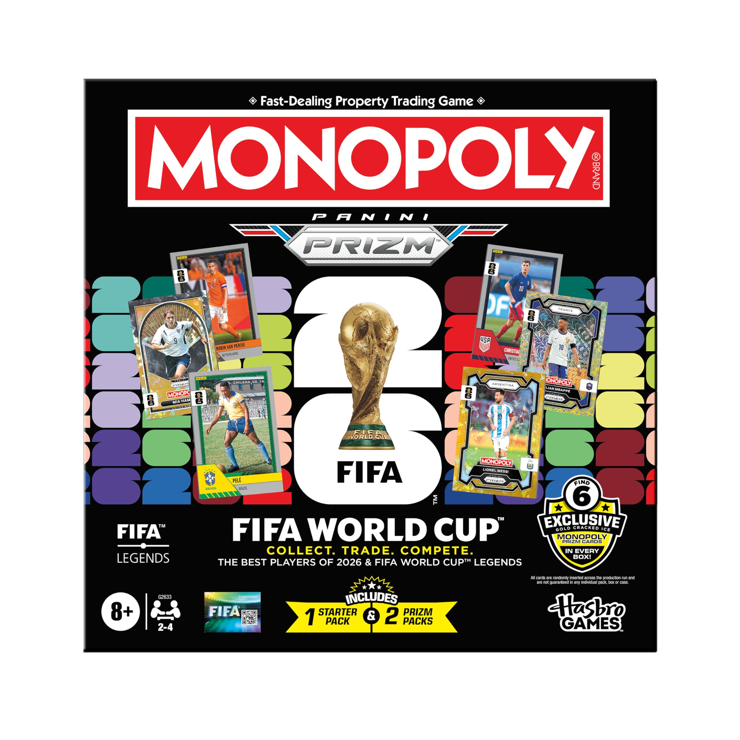 Monopoly Panini Prizm: FIFA World Cup Game I Soccer Board Game with Monopoly Panini Prizm FIFA World Cup 2026 Trading Cards I Ages 8+ (English Version) 🍁 All In One Marketplace Canada