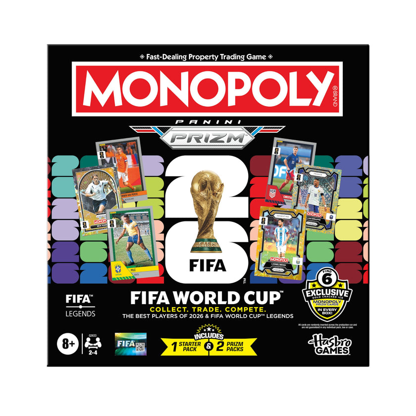 Monopoly Panini Prizm: FIFA World Cup Game I Soccer Board Game with Monopoly Panini Prizm FIFA World Cup 2026 Trading Cards I Ages 8+ (English Version) 🍁 All In One Marketplace Canada