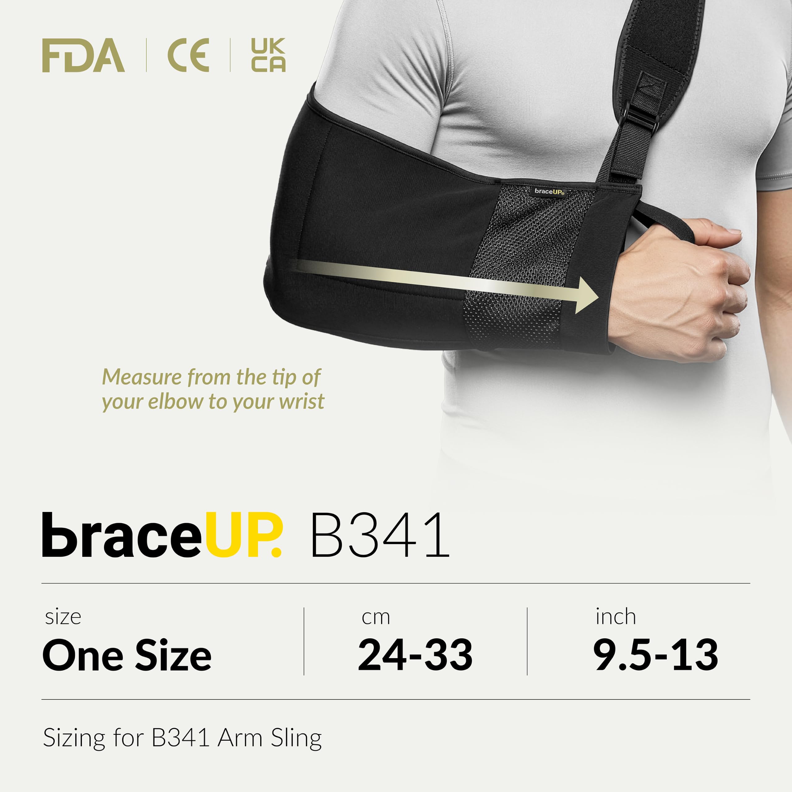 BraceUP Arm Sling for Shoulder Injury - Rotator Cuff Torn, Wrist and Elbow Surgery with Adjustable Padded Arm Support Strap 🍁 All In One Marketplace Canada