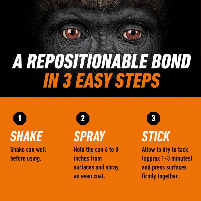 Gorilla Ultimate Multi Surface Spray Adhesive, Heavy Duty Bond, 345g 🍁 All In One Marketplace Canada