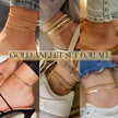 Gold Ankle Bracelets for Women, 14k Gold Plated Waterproof Cuban Link Chain Anklets Set, Layered Anklet Bracelets for Women Beach Gift Adjustable Size 5pc (GOLD-1) 🍁 All In One Marketplace Canada