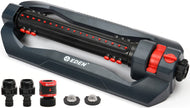 Eden 96212 Turbo Oscillating Sprinkler | Covers Up to 4,400 sq. ft., 18 Precision Nozzles, Adjustable Range, Flow Control, Triple Nozzle Width Switches, Turbo Drive Motor, Quick Connect Bundle 🍁 All In One Marketplace Canada