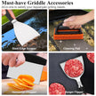 27pcs Griddle Accessories Kit for Blackstone, Professional Hibachi Flat Top Grill Tools, Enlarged Spatula Gift Set with Basting Cover，Burger Press Patty Maker for Outdoor BBQ Teppanyaki 🍁 All In One Marketplace Canada