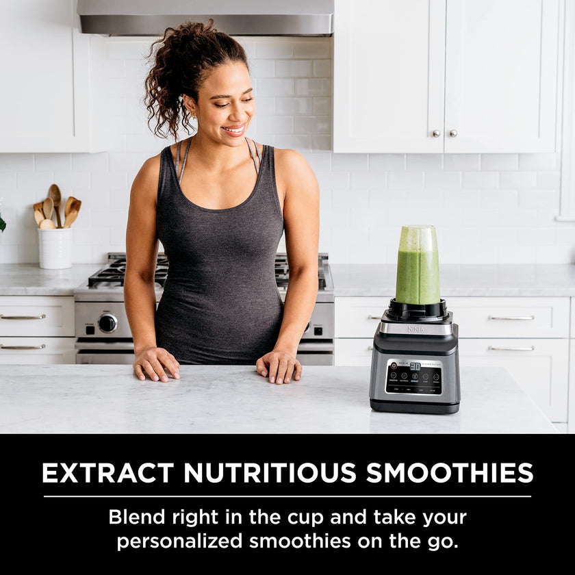 Ninja BN801C, Professional Plus Kitchen System With Auto-iQ, 72oz Pitcher, Black/Silver, 1400W (Canadian Version) 🍁 All In One Marketplace Canada