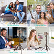 YOTOCversion 1.7 Meter/67 inch Phone Tripod Stand & Bluetooth Selfie Stick Tripod, Cellphone Tripod with Bluetooth Remote, Compatible with iPhone 16/15/14/13/12/12 pro/11/11pro/8 🍁 All In One Marketplace Canada