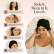 Kitsch Satin Lined Beanie - Softer Than Silk Beanie for Sleeping Women, Breathable Hair Cover for Sleeping, Slouchy Beanies, Bonnets for Women, Hair Wrap, Reduce Breakage for Frizz-Free Hairs - Black 🍁 All In One Marketplace Canada
