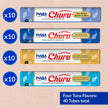 INABA Churu Cat Treats, Lickable, Squeezable Creamy Purée Cat Treat with Green Tea Extract & Taurine, 14 Grams Each Tube, 40 Tubes, Tuna Variety Box 🍁 All In One Marketplace Canada