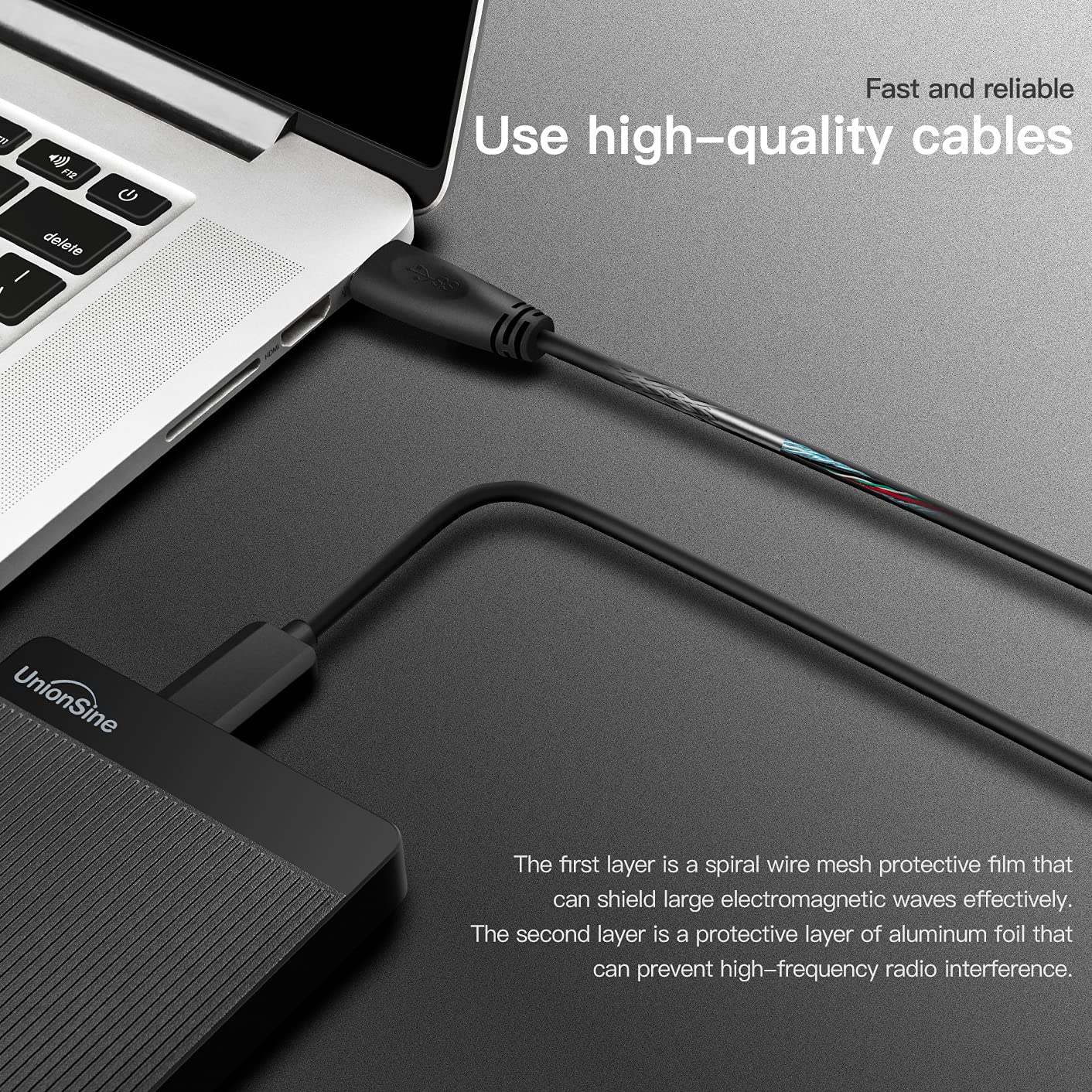 UnionSine 1TB Ultra Slim Portable External Hard Drive HDD-USB 3.0 Storage for PC, Mac, Laptop, PS4, Xbox one, Xbox 360-(Black) 🍁 All In One Marketplace Canada