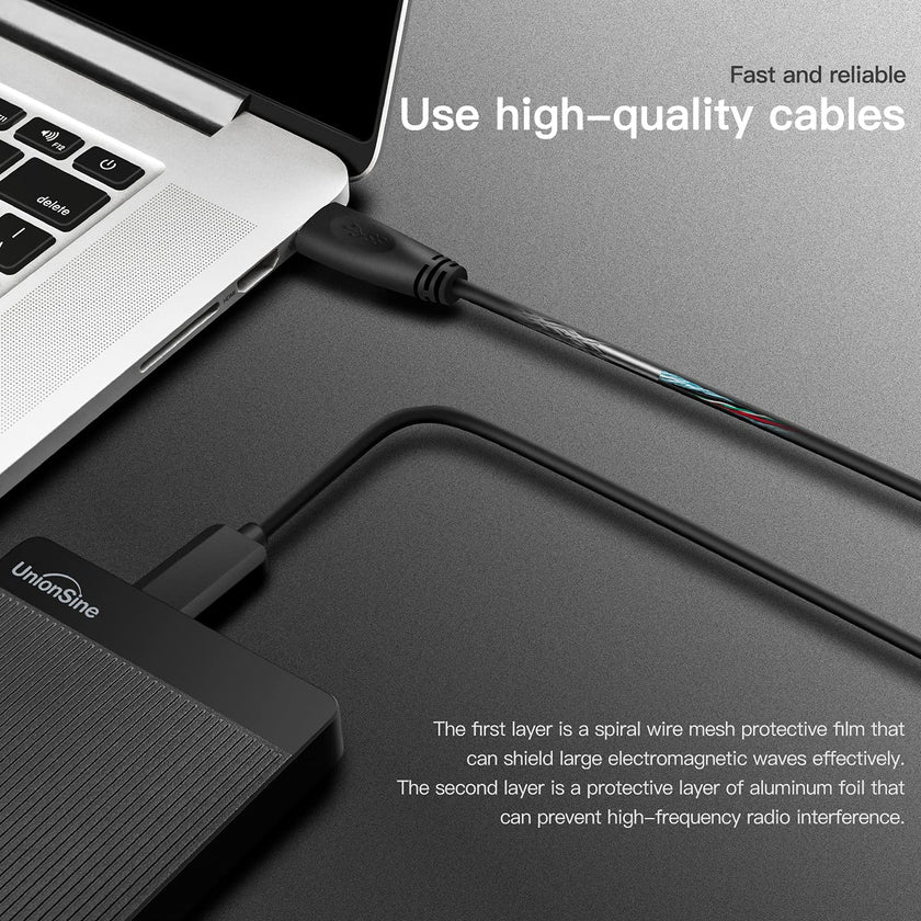 UnionSine 1TB Ultra Slim Portable External Hard Drive HDD-USB 3.0 Storage for PC, Mac, Laptop, PS4, Xbox one, Xbox 360-(Black) 🍁 All In One Marketplace Canada