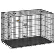 Feandrea Dog Crate, 48-Inch Foldable Dog Kennel with 2 Doors, Removable Tray, XXL, Black UPPD48H 🍁 All In One Marketplace Canada