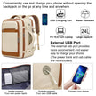 Travel Backpack for Women Flight Approved Carry On Travel Backpack with Shoe Pouch,TSA 15.6inch Laptop Sac à Dos Personal Item Bag for Weekender Overnight Bags Bookbag Travel Essentials,Beige 🍁 All In One Marketplace Canada