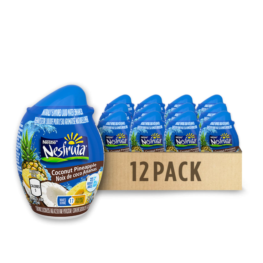 NESFRUTA Coconut Pineapple Liquid Water Enhancer, 12 Bottles, 624 ml 🍁 All In One Marketplace Canada