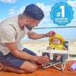 Bright Starts Pop 'N Sit Portable Booster, Indoor/Outdoor Use, Floor Seat with Feeding Tray, Grey, 6 Mos - 3 Yrs 🍁 All In One Marketplace Canada