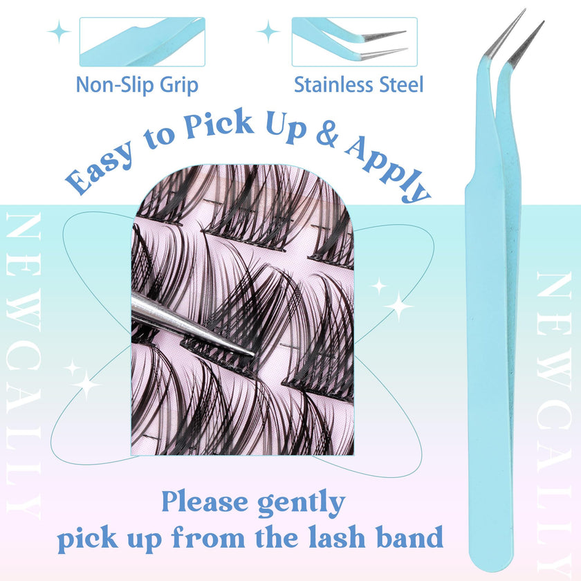Lash Clusters Kit Wispy Natural Cluster Eyelash Extension Kit DIY Lash Extension Kit C Curl 10-16MM Eyelash Clusters Volume Individual Lashes Kit by Newcally 🍁 All In One Marketplace Canada