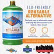 Flame King Refillable 1LB Empty Propane Cylinder Tank - Reusable - Safe and Legal Refill Option - DOT Compliant-16.4 oz (2-Pack), Green (YSN164-2) 🍁 All In One Marketplace Canada