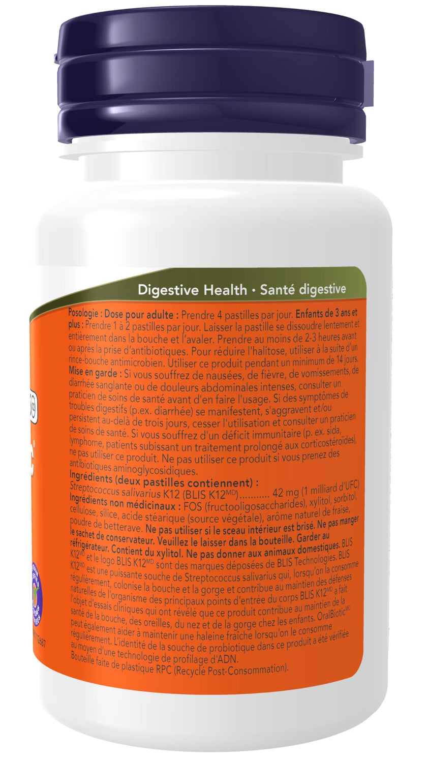 NOW Supplements, OralBiotic, Developed for Adults & Children, Strain Verified, 60 Lozenges 🍁 All In One Marketplace Canada