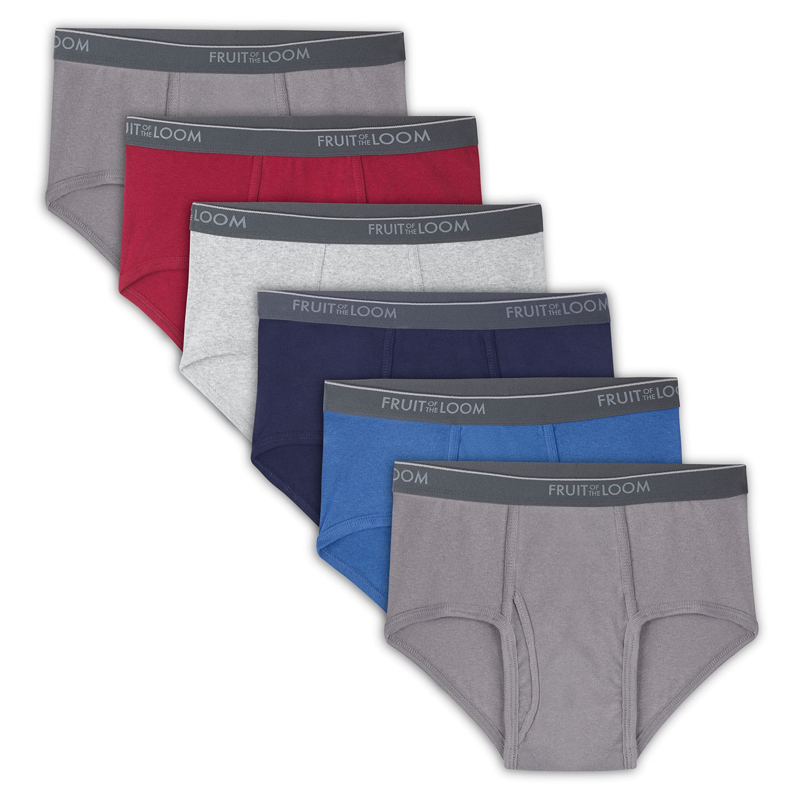 Fruit of the Loom mens Cotton (Regular & Big Men) Briefs, Regular - 6 Pack Assorted, X-Large US 🍁 All In One Marketplace Canada