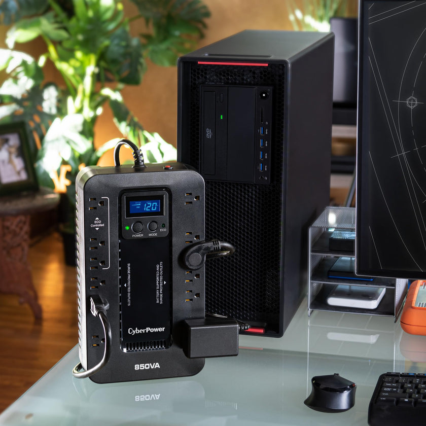 CyberPower EC850LCD Ecologic Battery Backup & Surge Protector UPS System, 850VA/510W, 12 Outlets, ECO Mode, Compact, Uninterruptible Power Supply 🍁 All In One Marketplace Canada