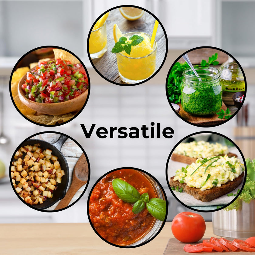 Starfrit Pull Chopper, Multi Purpose Manual Food Processor, 3 Blade System for a Faster Cut, From Large Chunks to Purée, Self-Retracting Cord, Fruits, Vegetables, Meats and Crushes Ice 🍁 All In One Marketplace Canada